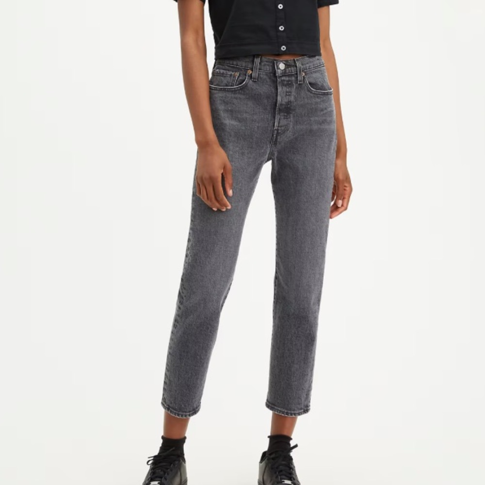Levi’s faded black wedgie high rise denim jeans grey size 24 high rise